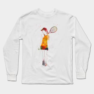 Tennis Player Girl Long Sleeve T-Shirt